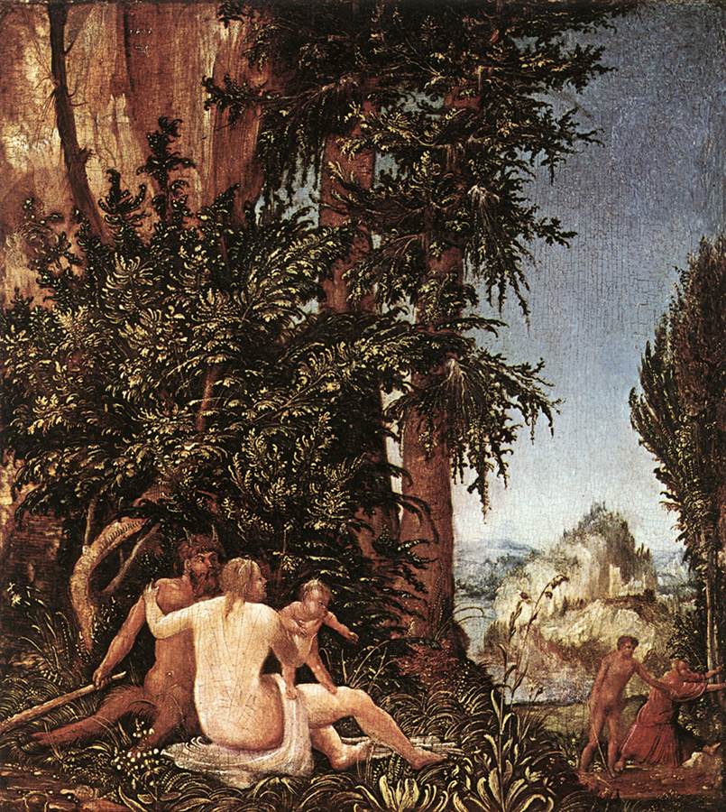 Landscape with Satyr Family by ALTDORFER, Albrecht