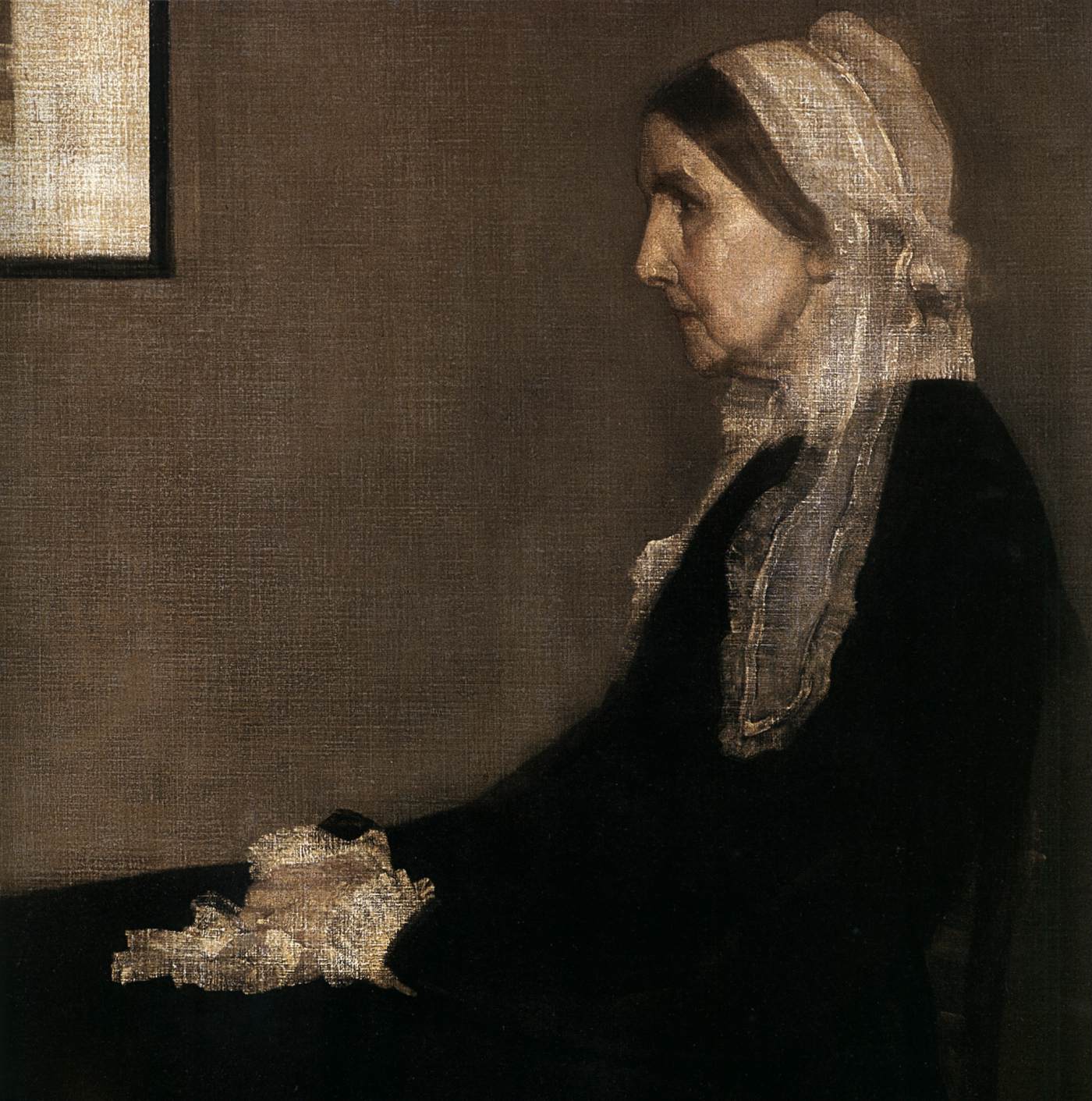 The Artist's Mother (detail) by WHISTLER, James Abbot McNeill