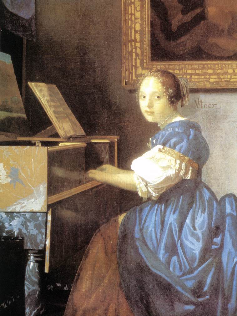 Lady Seated at a Virginal (detail) by