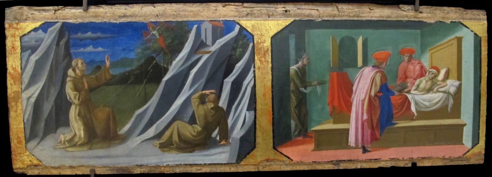 Two scenes from a predella by