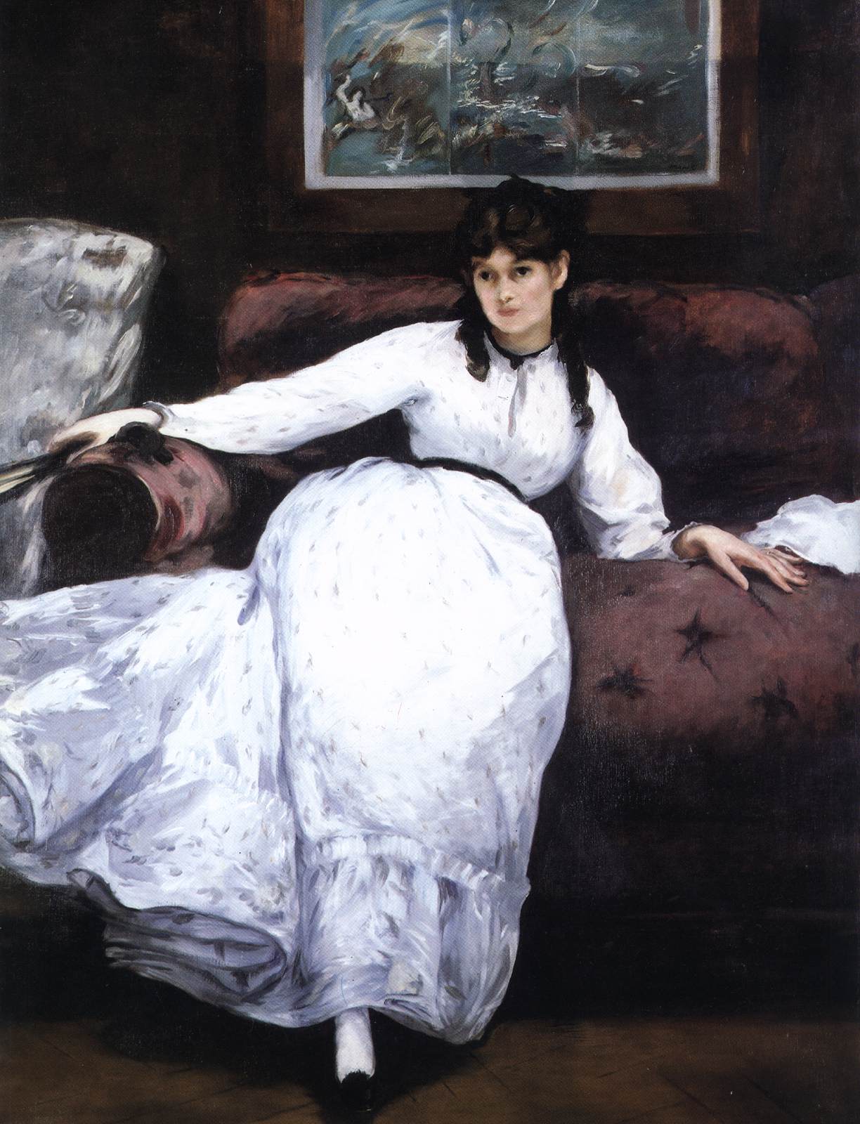 Repose - Portrait of Berthe Morisot by MANET, Edouard