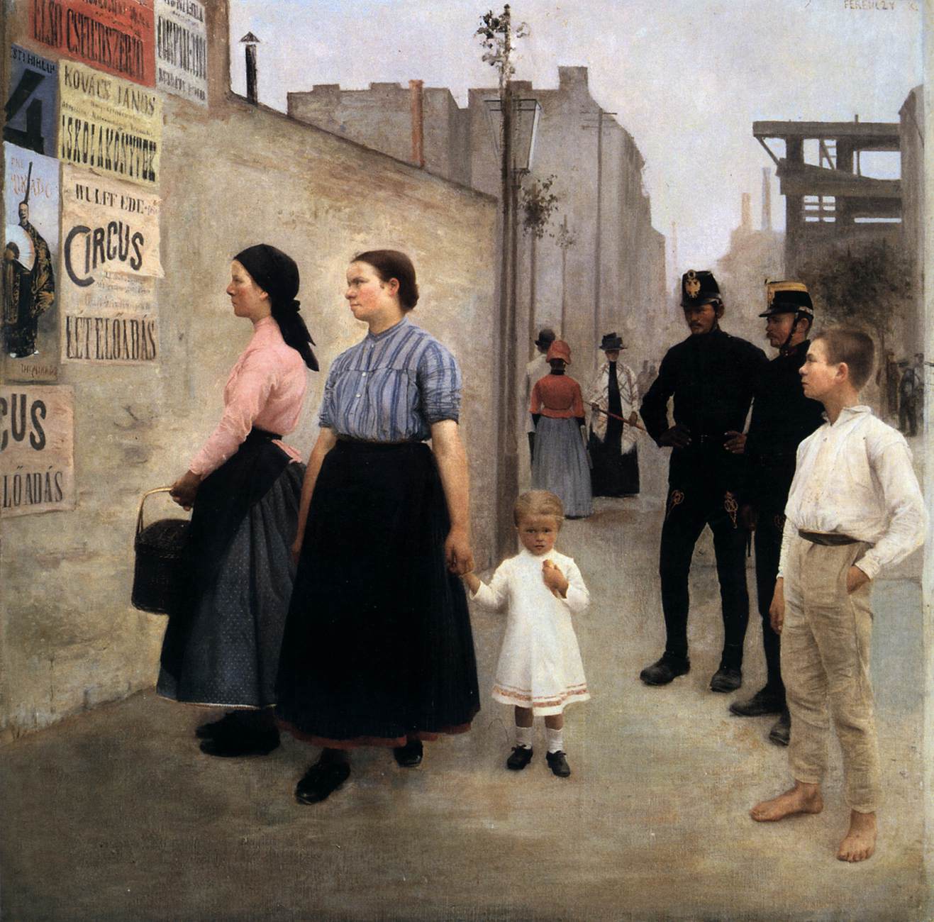 In Front of the Posters by FERENCZY, Károly