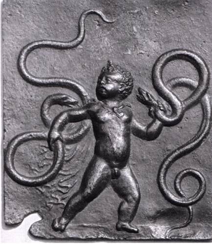 The Infant Hercules Strangling Two Serpents by MODERNO