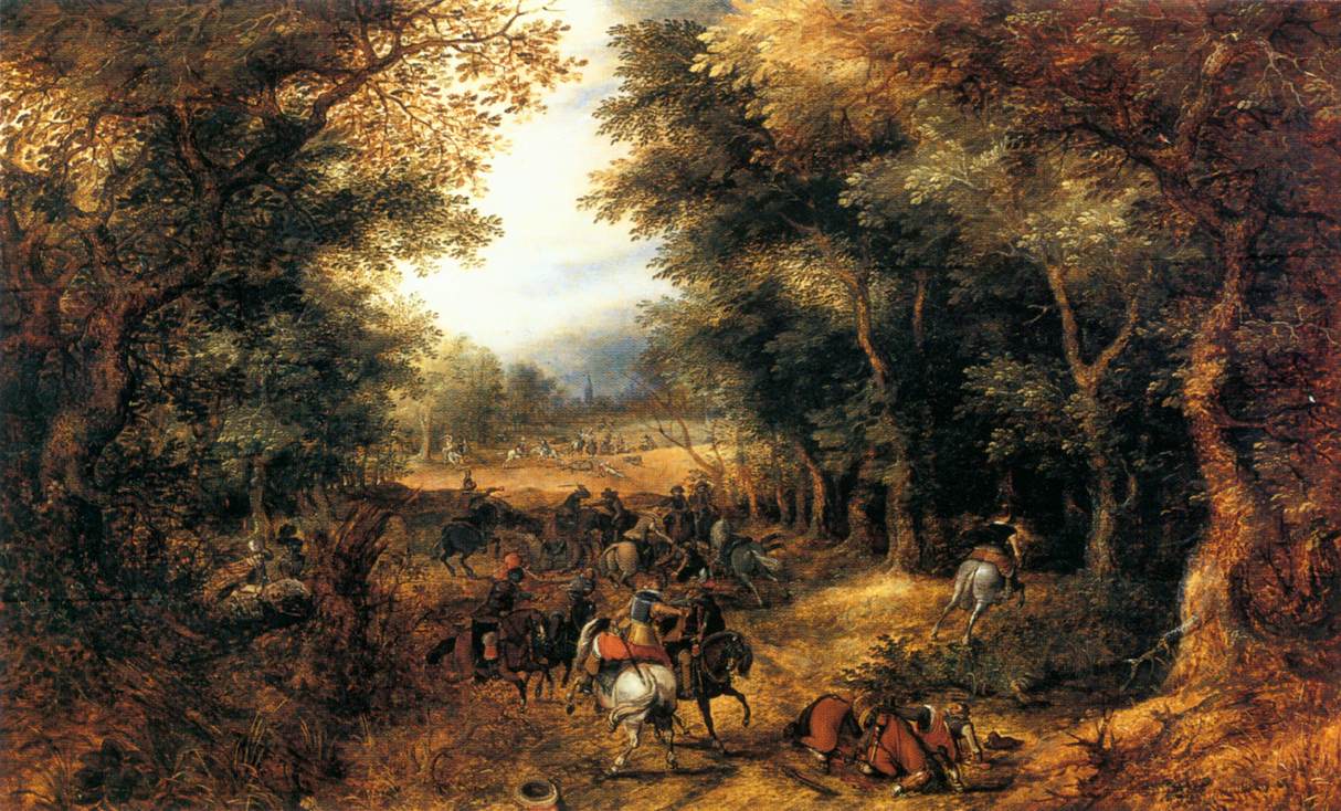 Forest Scene with Robbery by VINCKBOONS, David