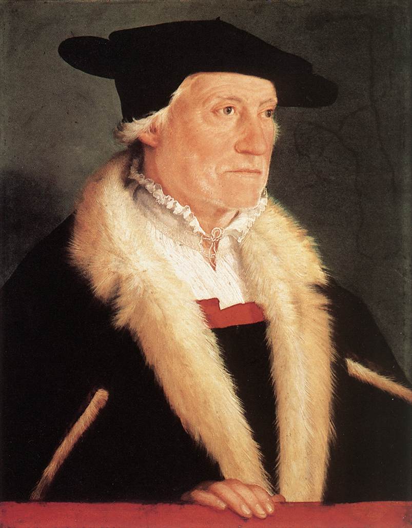 Portrait of the Cosmographer Sebastien Münster by AMBERGER, Christoph