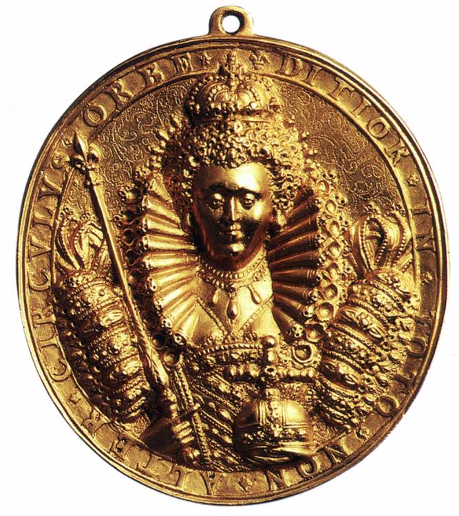 Portrait Medal of Queen Elizabeth I by HILLIARD, Nicholas