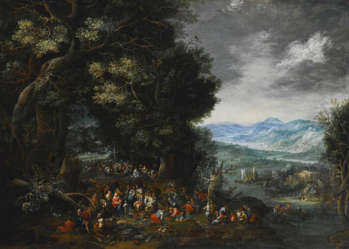 Landscape with St John the Baptist Preaching by HARTMANN, Johannes Jakob