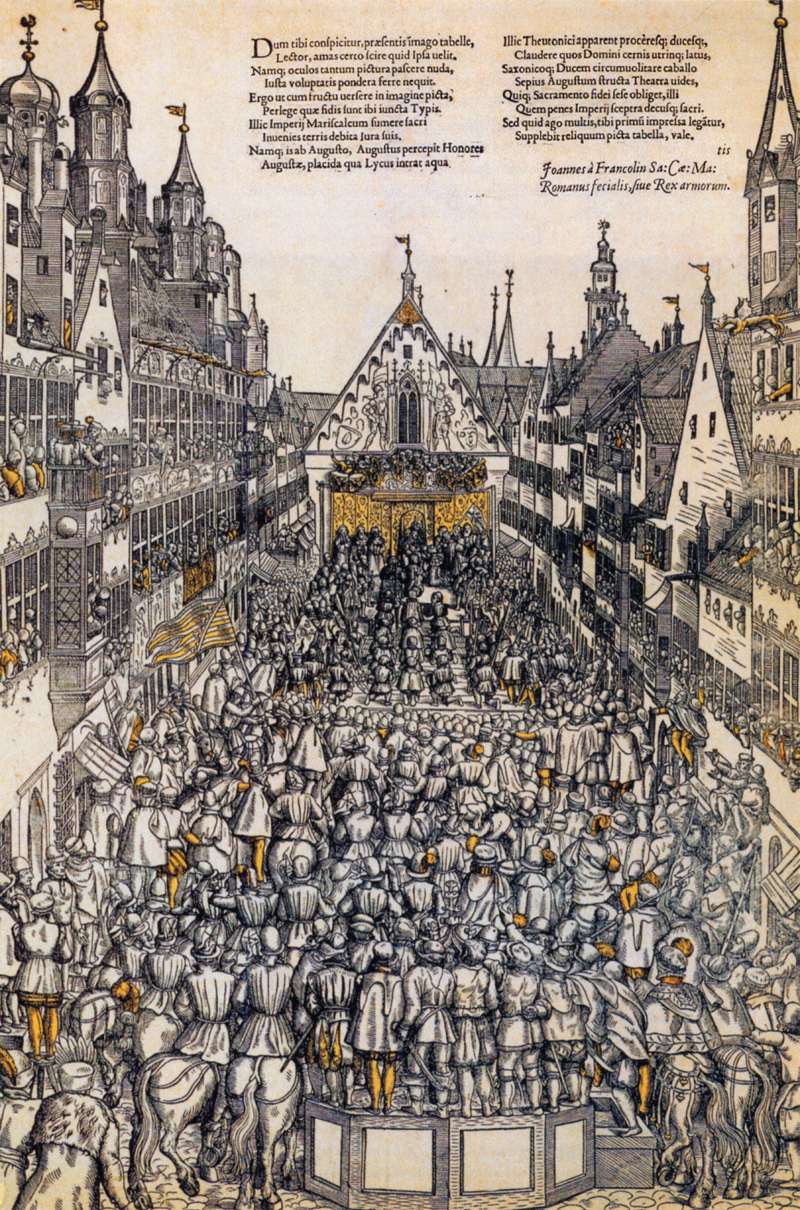 Investiture of the Elector of Saxony in the Weinmarkt, Augsburg by