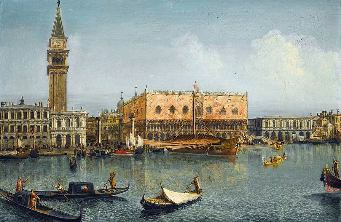 Venice, Bacino di San Marco Looking Towards the Palazzo Ducale and the Piazzetta by