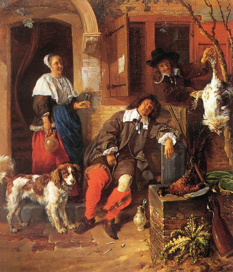 The Sleeping Sportsman by METSU, Gabriel