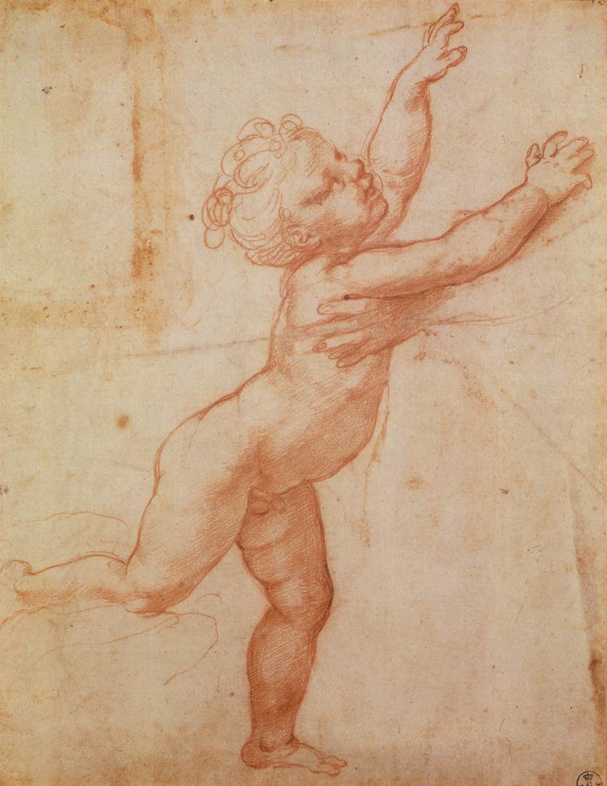 Nude Child with Open Arms by GIULIO ROMANO