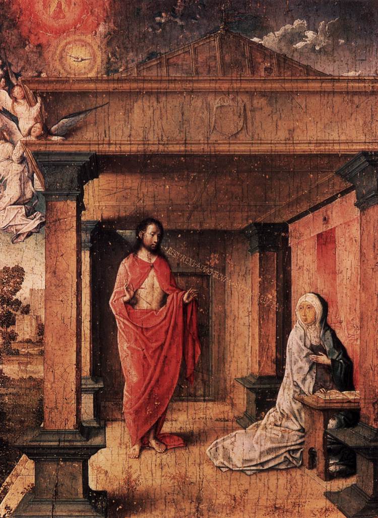 Christ Appearing to His Mother by JUAN DE FLANDES