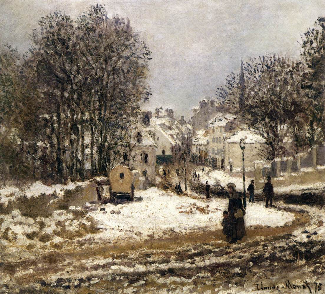 Entrance of the Grande Rue at Argenteuil in Winter by MONET, Claude