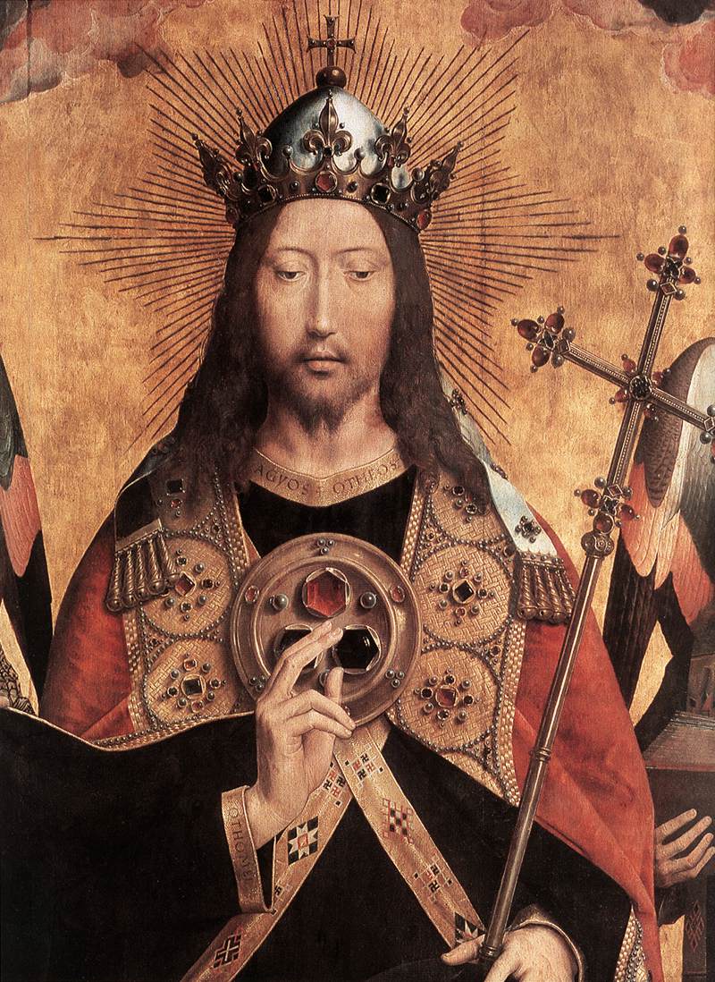 Christ Surrounded by Musician Angels (detail) by MEMLING, Hans