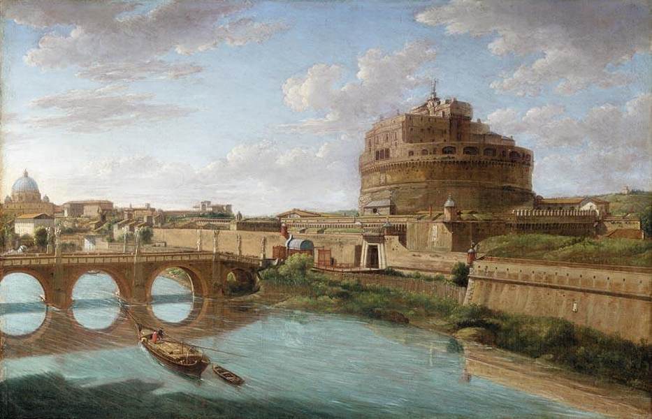 Rome: A View of the Tiber by LINT, Hendrik Frans van