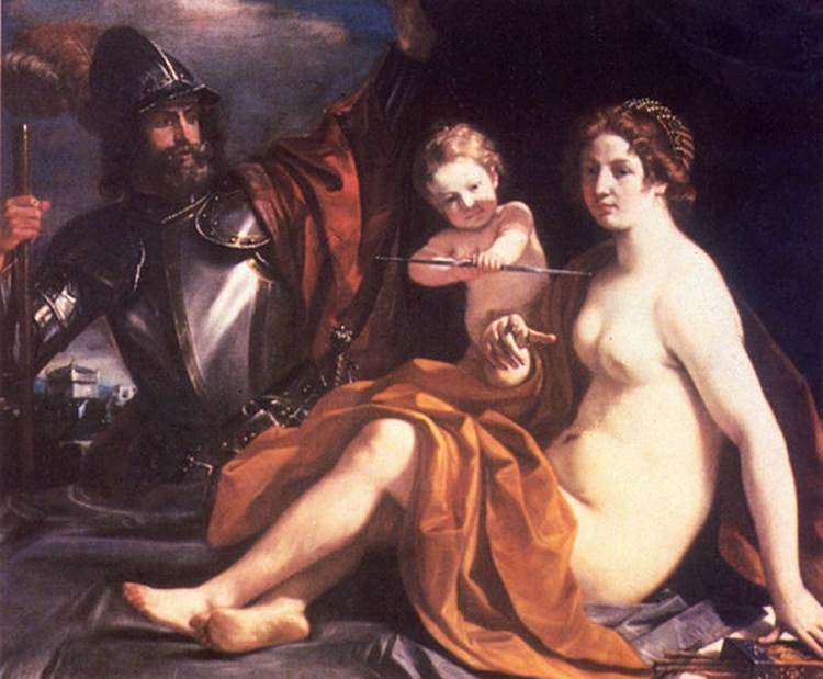 Venus, Mars and Cupid by GUERCINO