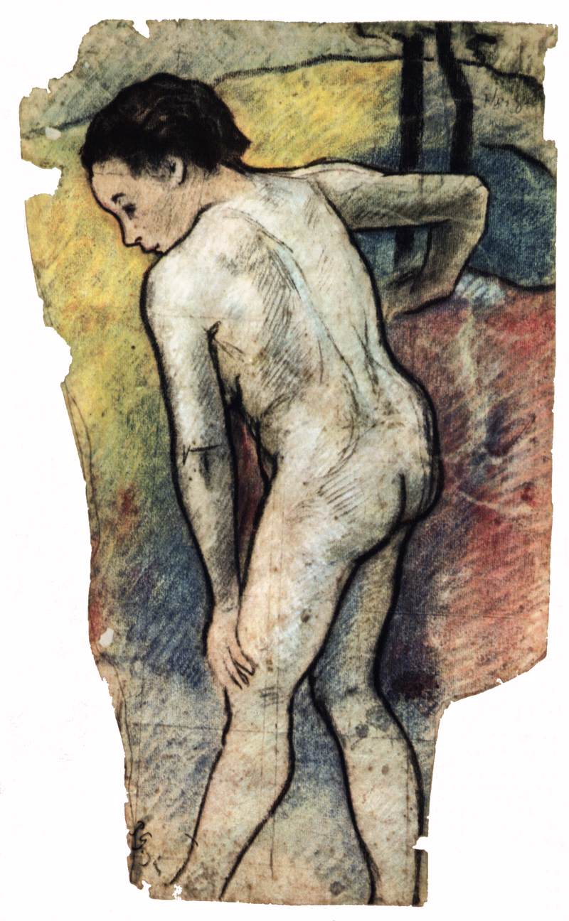 Breton Woman Bathing by GAUGUIN, Paul