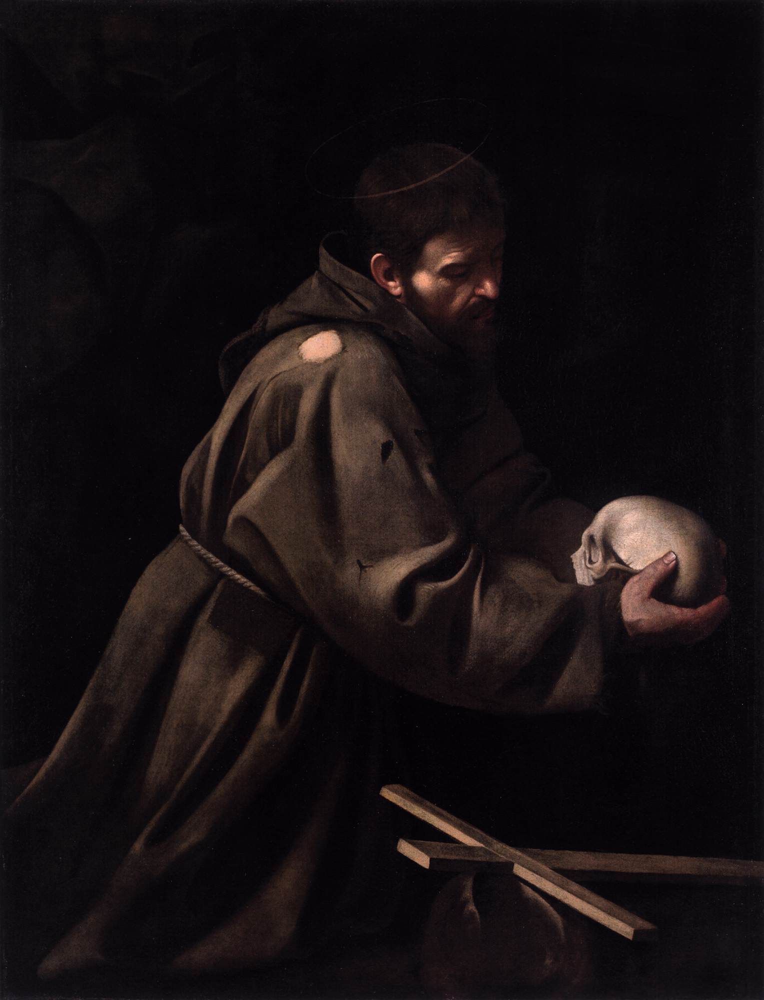 St Francis in Meditation by CARAVAGGIO