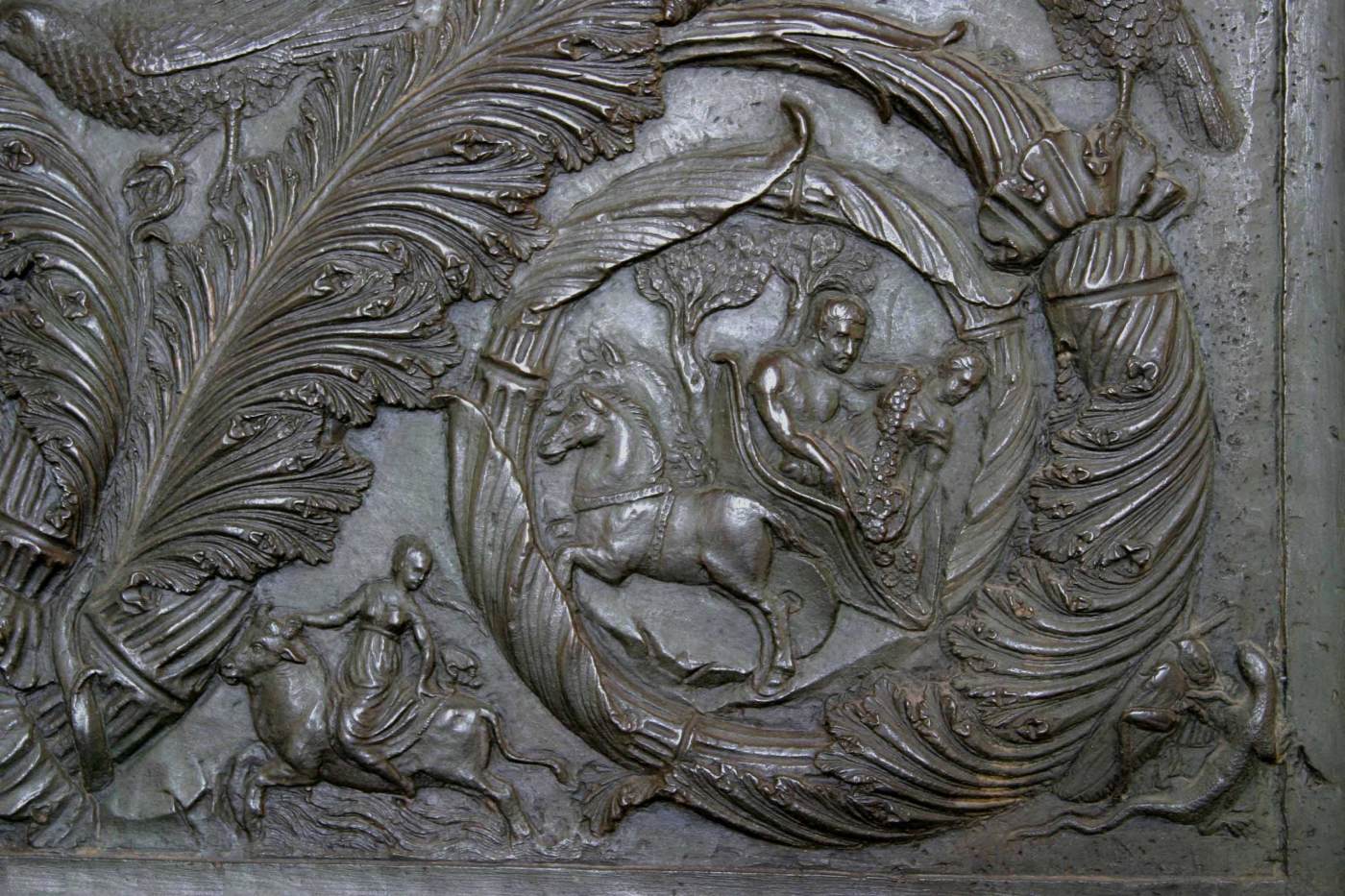 Bronze door: Mythological scene by FILARETE