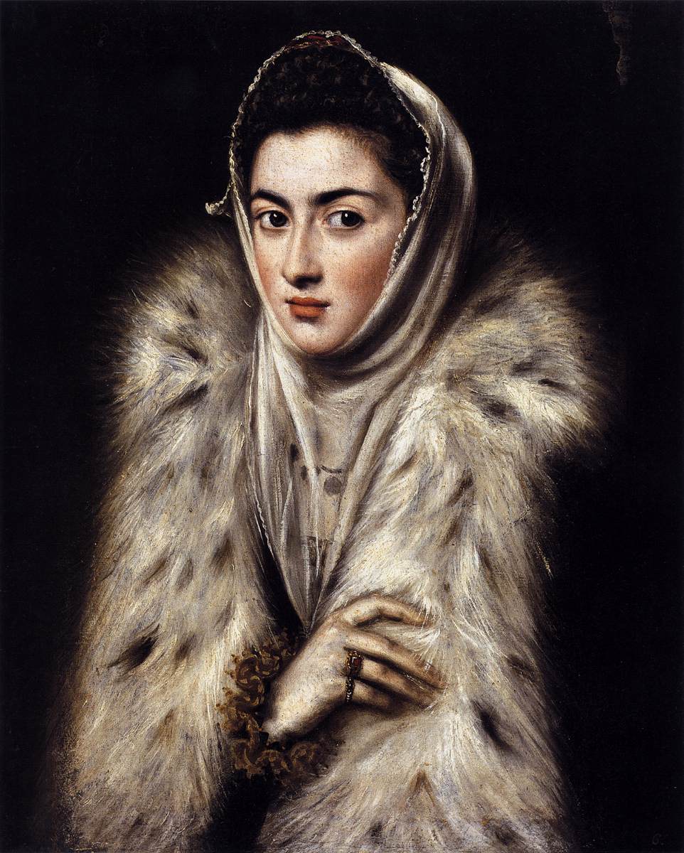 A Lady in a Fur Wrap by GRECO, El