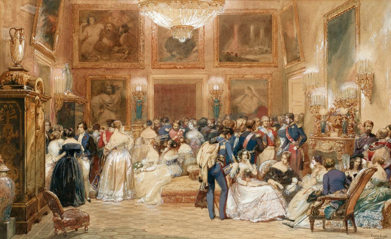 A Party at the Duc d'Orléans by LAMI, Eugène Louis