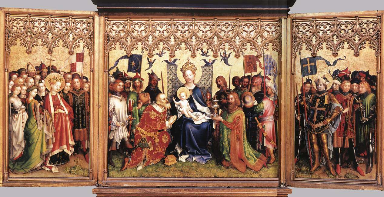 Altarpiece of the Patron Saints of Cologne by LOCHNER, Stefan