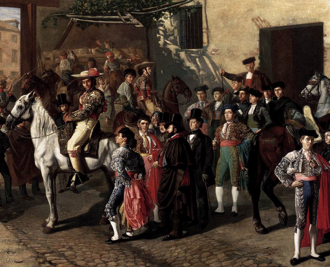 Horses in a Courtyard by the Bullring before the Bullfight, Madrid (detail) by