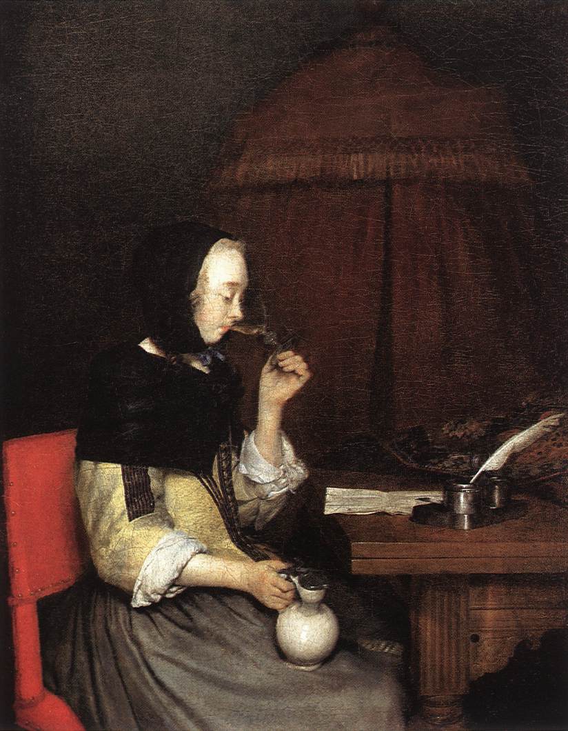 Woman Drinking Wine by