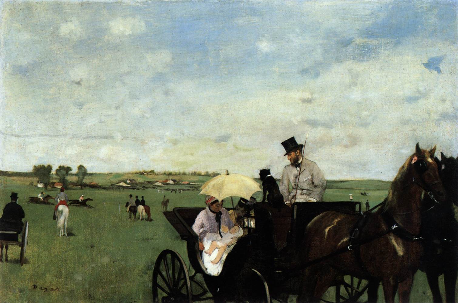 At the Races in the Countryside by DEGAS, Edgar