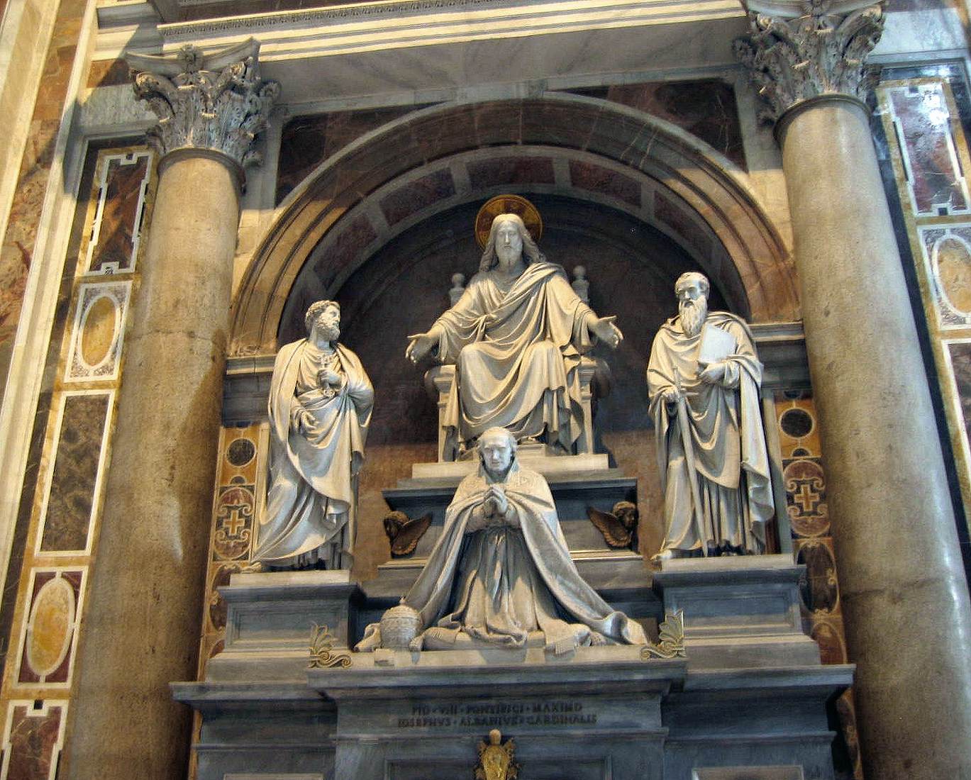 Monument of Pius VIII by TENERANI, Pietro