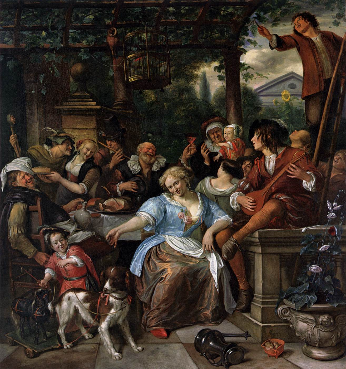 Merry Company on a Terrace by