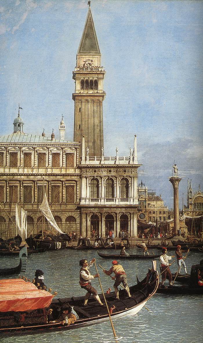 Return of the Bucentoro to the Molo on Ascension Day (detail) by CANALETTO