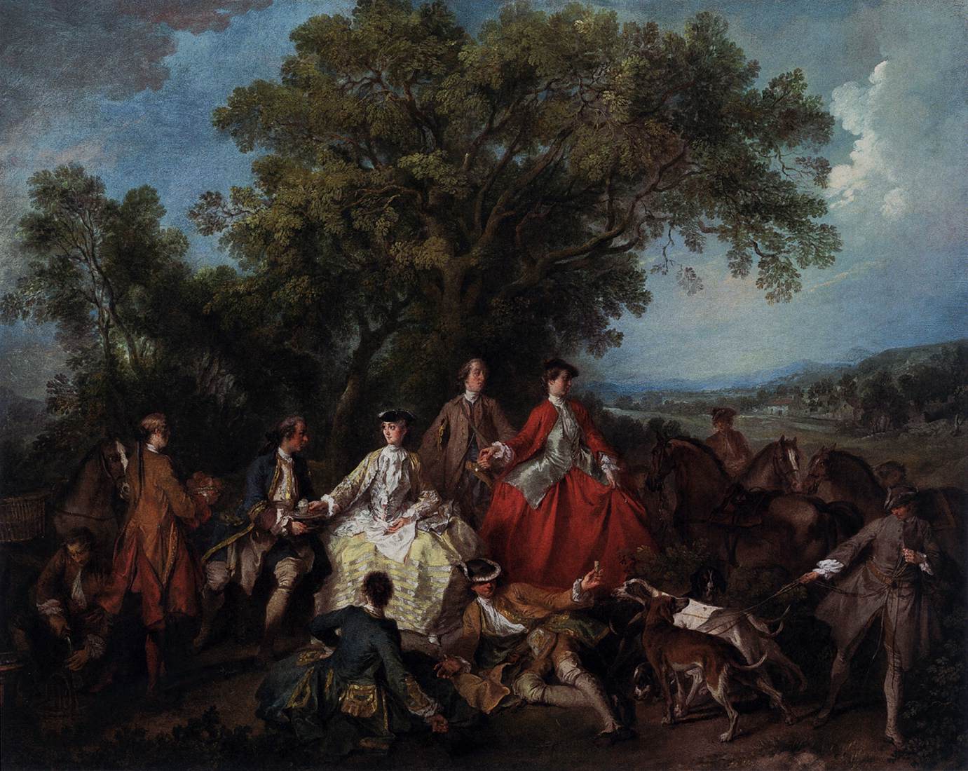 Picnic after the Hunt by LANCRET, Nicolas