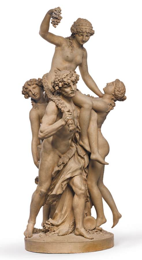 Bacchante with Grapes Carried by Two Bacchantes and a Bacchant by