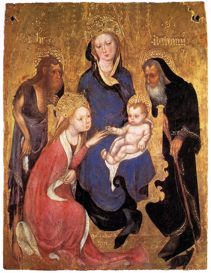 The Mystic Marriage of St Catherine, St John the Baptist, St Antony Abbot by