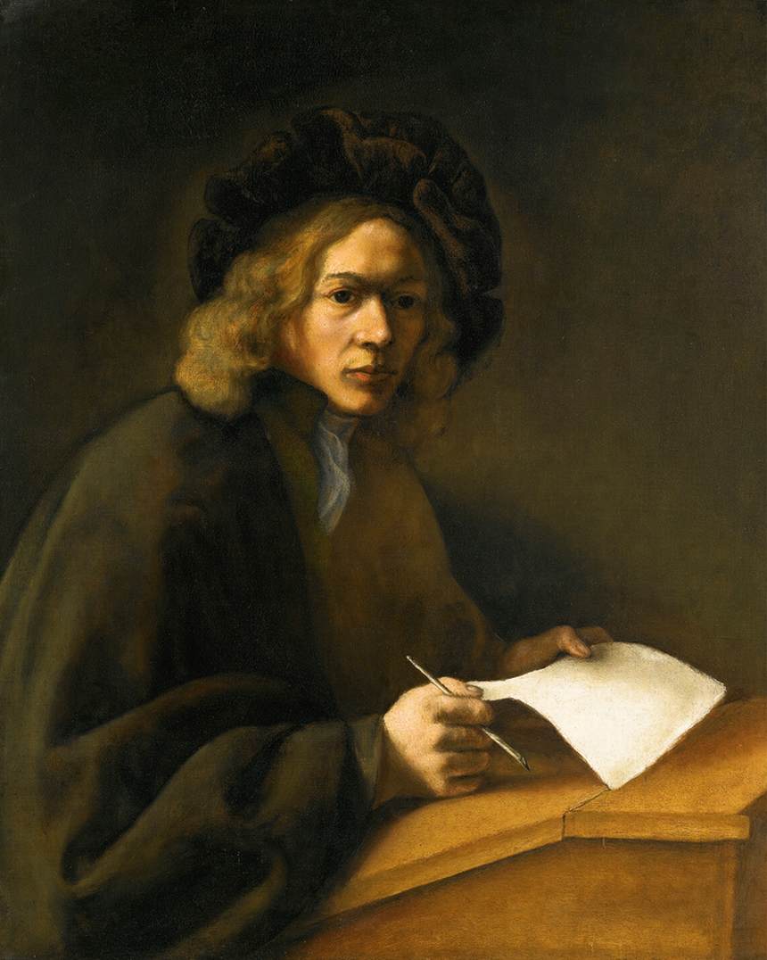 Young Man at a Writing Desk by LEVECQ, Jacobus