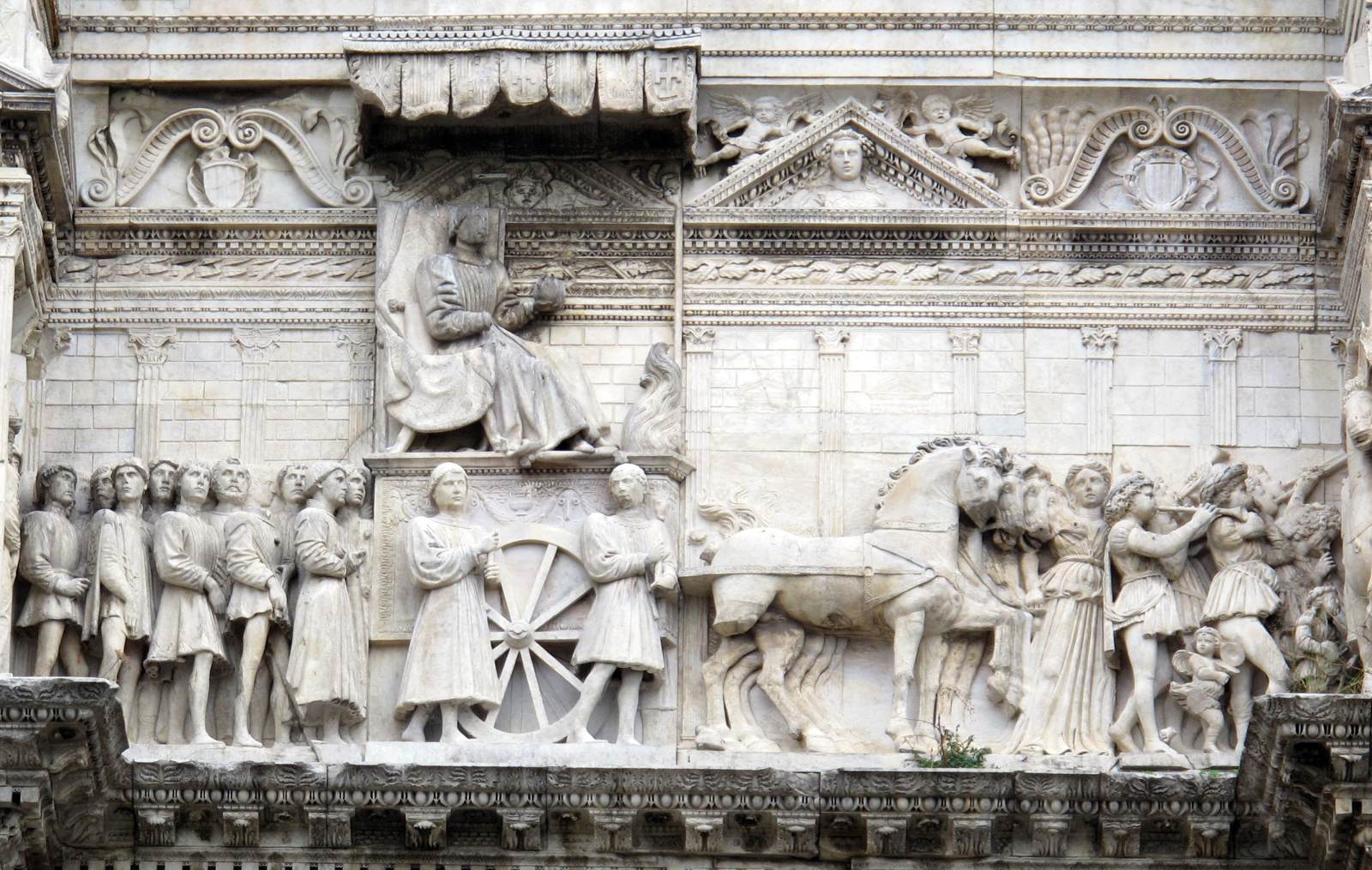 Alfonso of Aragon in Triumph with his Court (detail) by LAURANA, Francesco