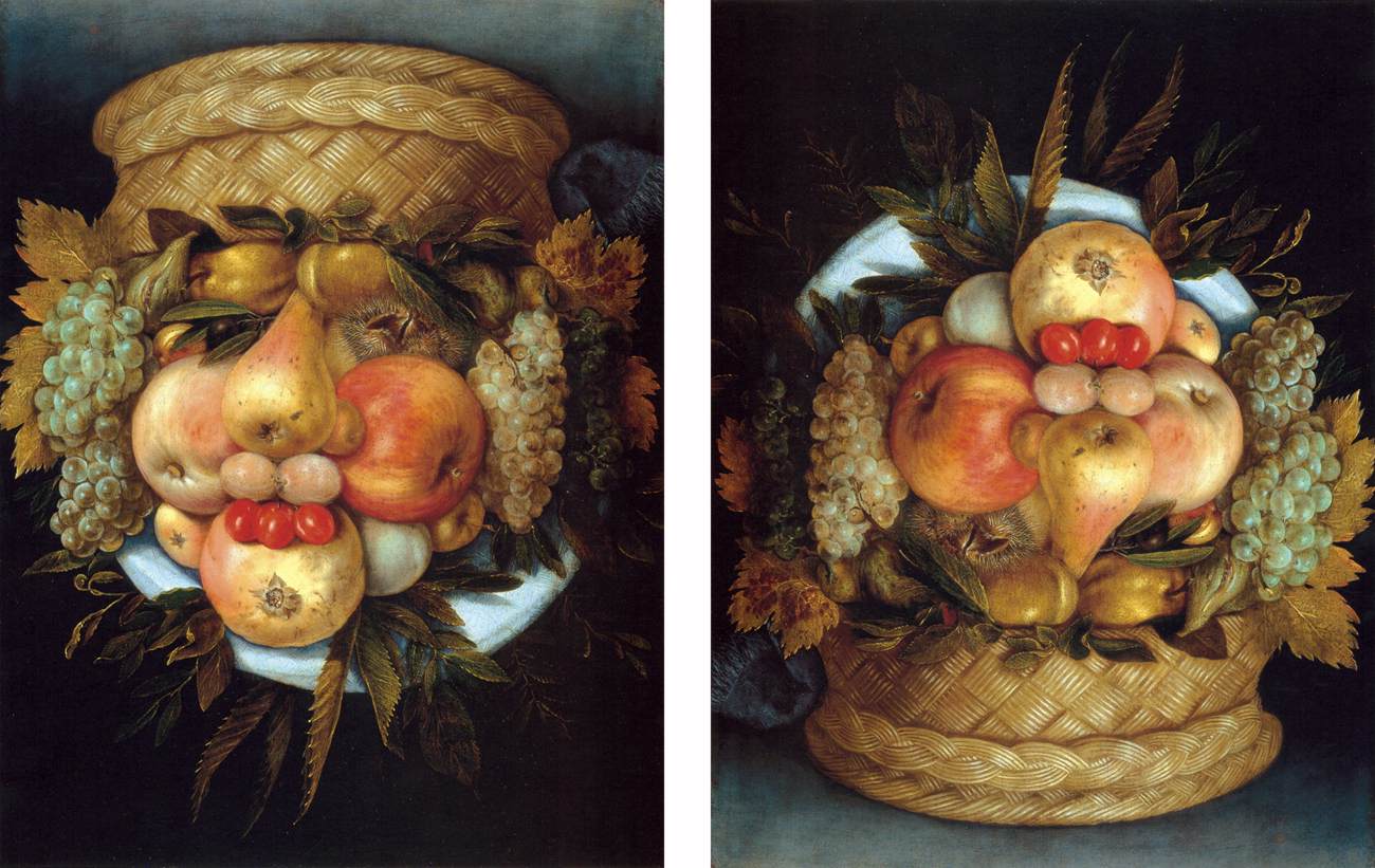 Reversible Head with Basket of Fruit by ARCIMBOLDO, Giuseppe