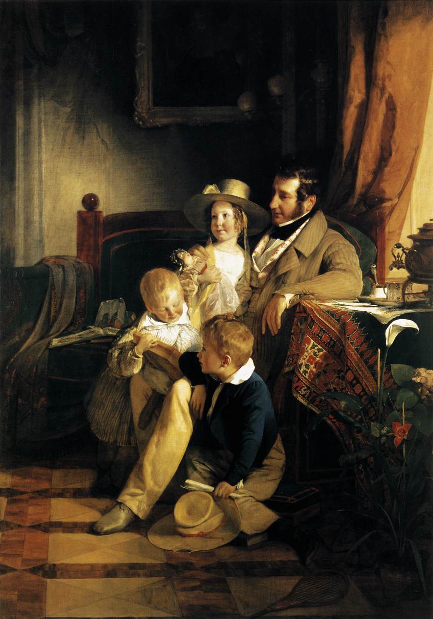 Rudolf von Arthaber with his Children by AMERLING, Friedrich von