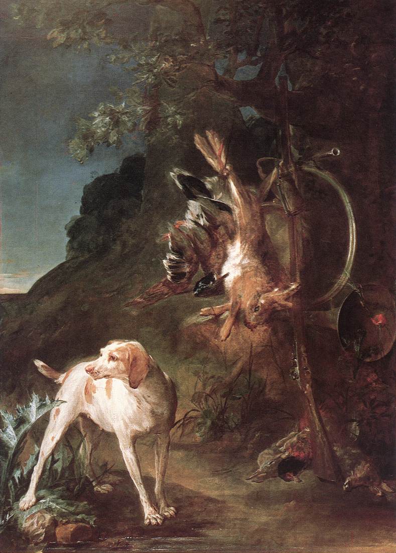 Game Still-Life with Hunting Dog by CHARDIN, Jean-Baptiste-Siméon