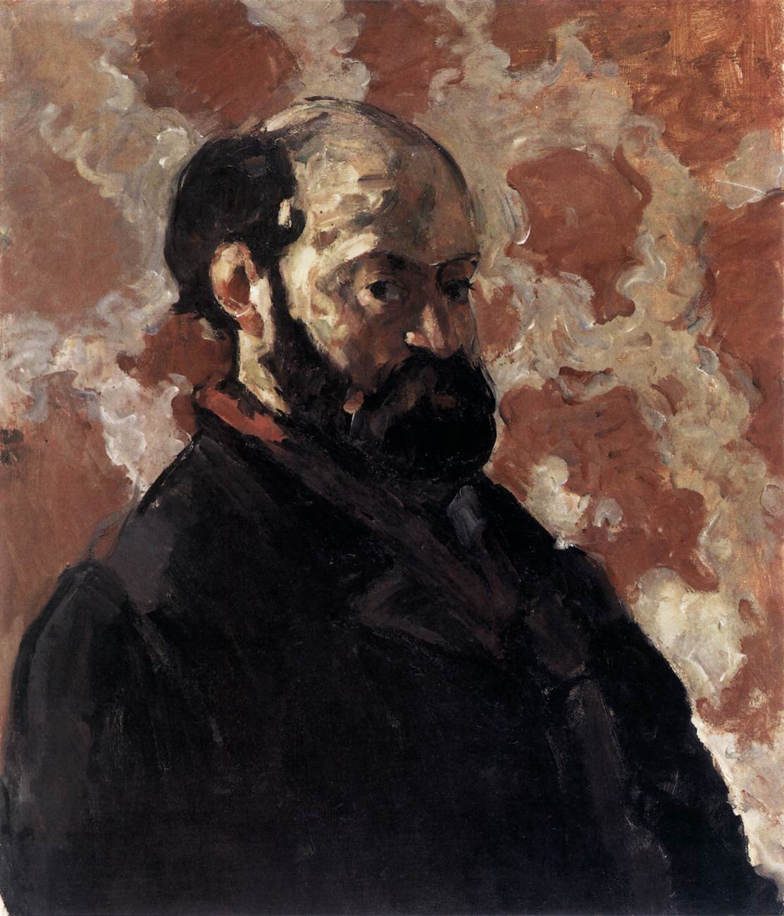 Self-Portrait on Rose Background by CÉZANNE, Paul