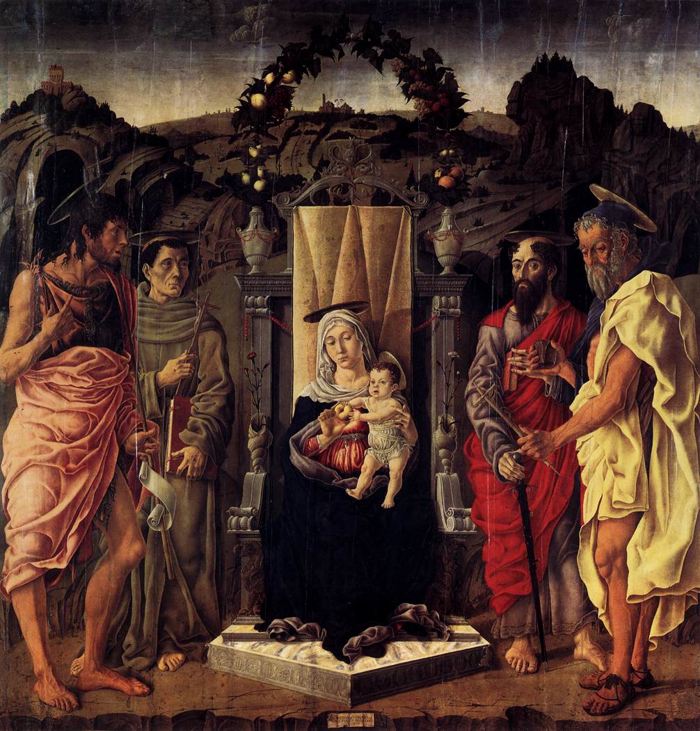 Madonna and Child Enthroned with Saints by ZOPPO, Marco