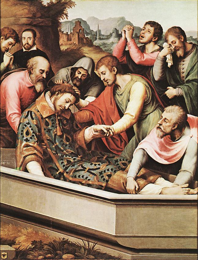 The Entombment of St Stephen Martyr by JUANES, Juan de