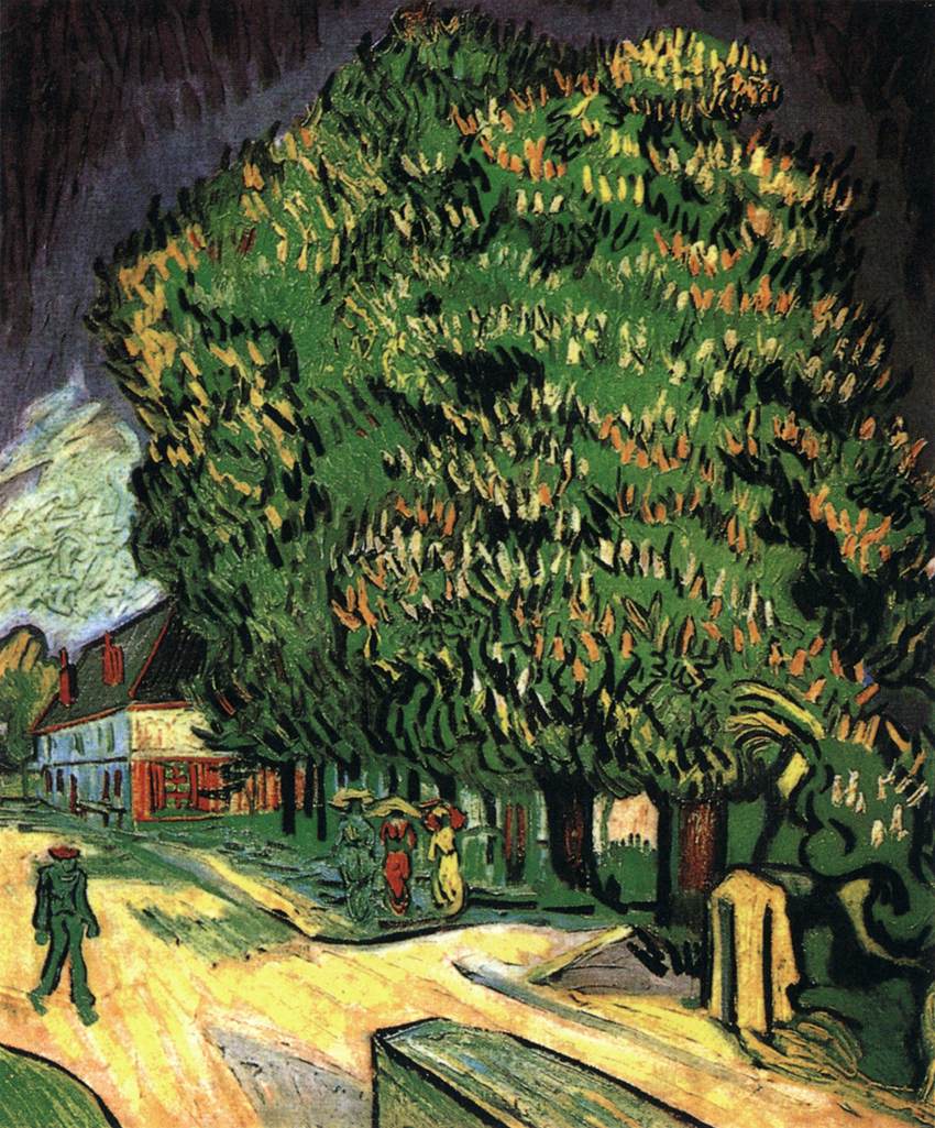 Chestnut Trees in Blossom by GOGH, Vincent van