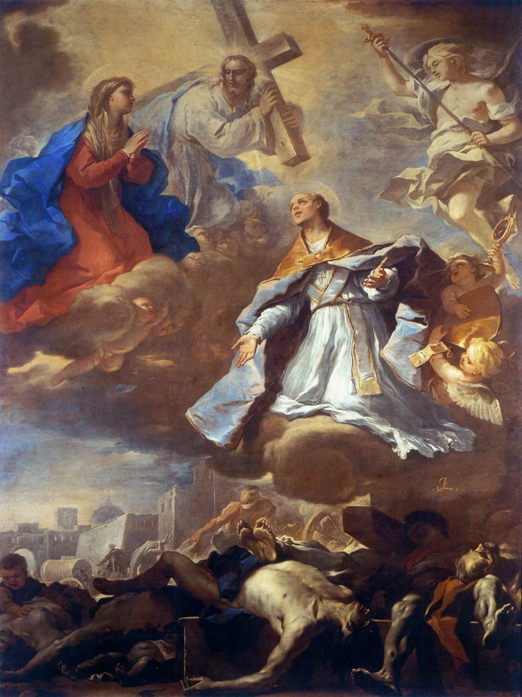 St Gennaro Liberates Naples from the Plague by GIORDANO, Luca