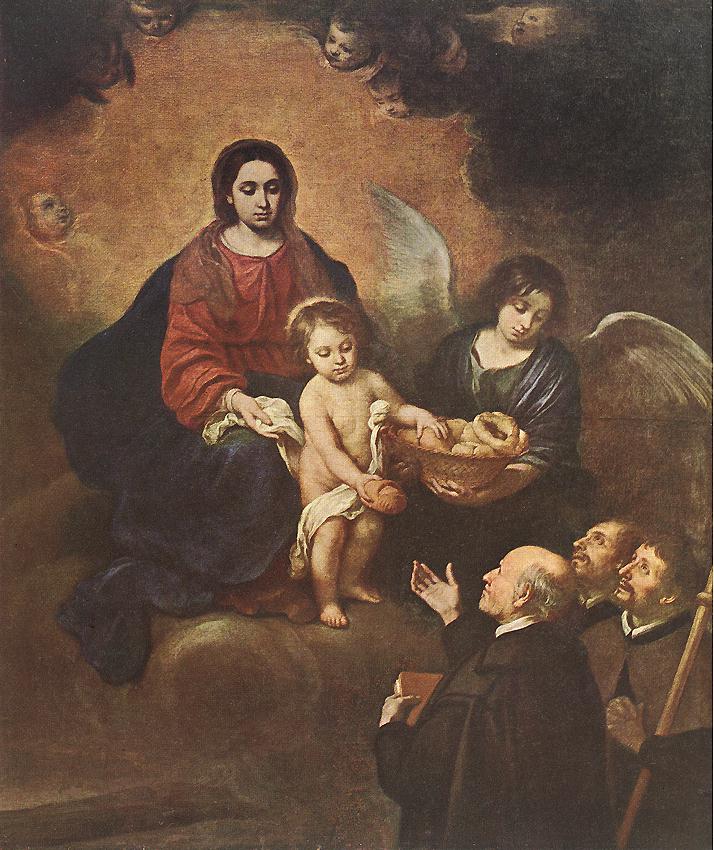 The Infant Jesus Distributing Bread to Pilgrims by MURILLO, Bartolomé Esteban