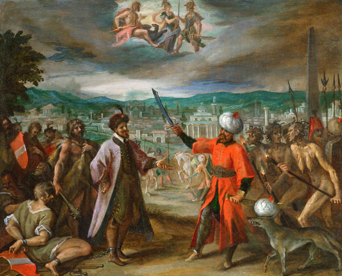 Declaration of War before Constantine by AACHEN, Hans von