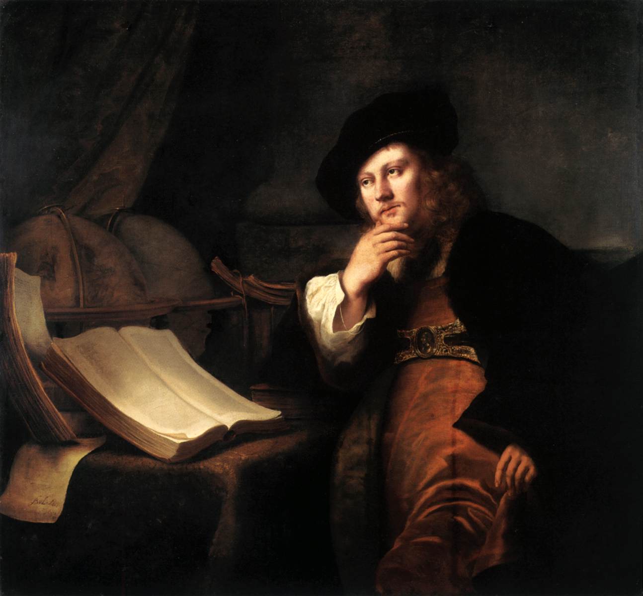 A Scholar at his Desk by