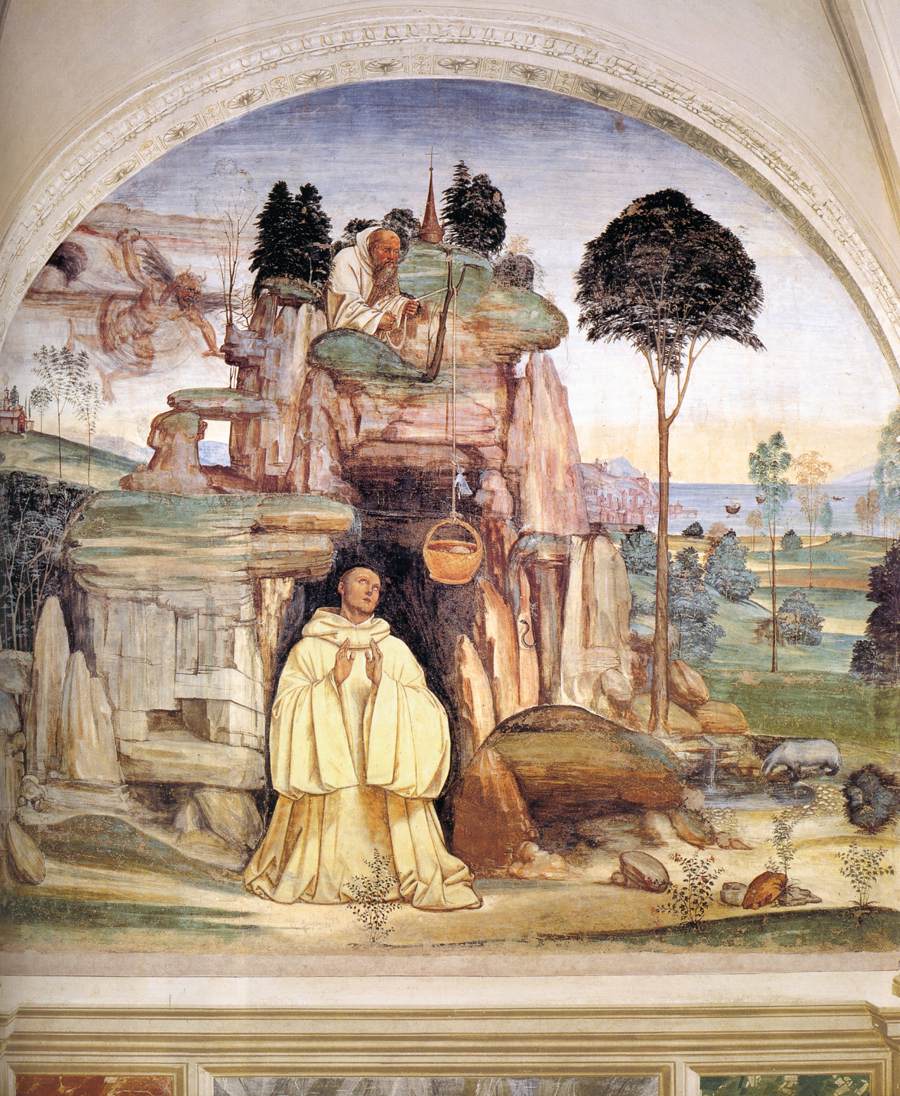 Life of St Benedict, Scene 5: The Devil Destroys the Little Bell by SODOMA, Il