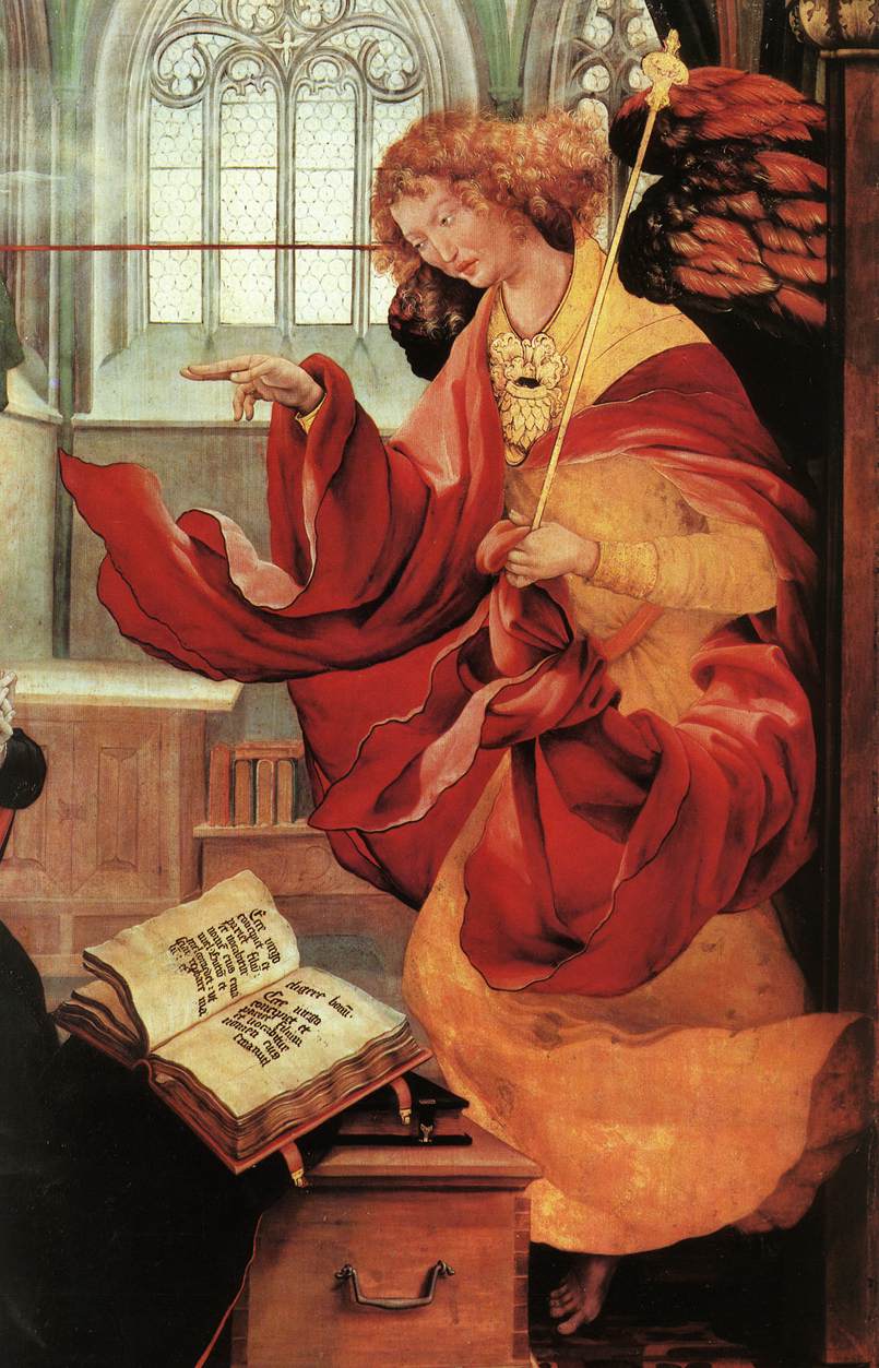 The Annunciation (detail) by GRÜNEWALD, Matthias